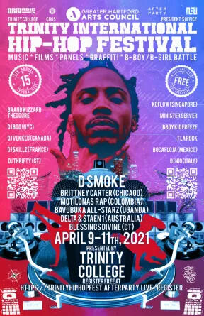 On a flyer with D Smoke and other international artists.