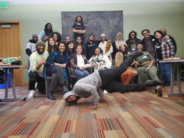 Facilitating a farmer of color event at CT Nofa's winter conference, featuring some members of the Liberated Land Cooperative and other farmers of color in the regional network.