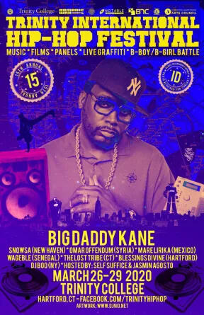 On the flyer with Hip Hop legend Big Daddy Kane and other international artists.