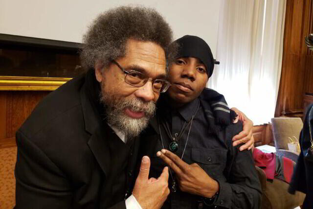 With Dr. Cornel West at Harvard University.
